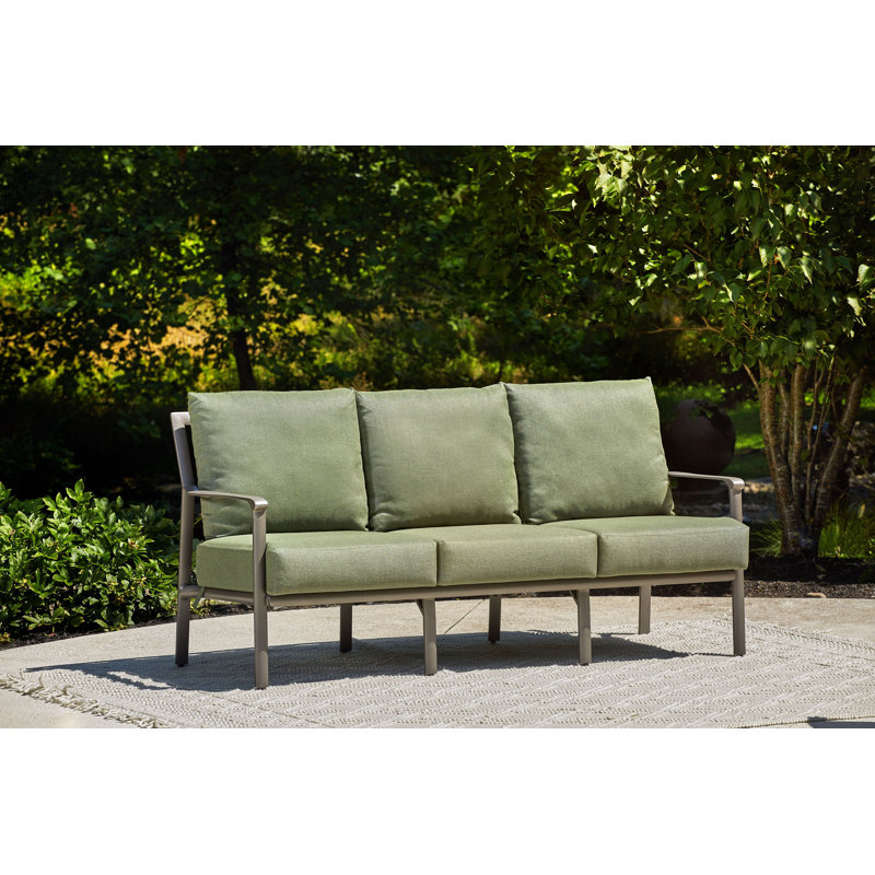 Outdoor 3 - Seat Patio Sofa, Taupe, Light Gray