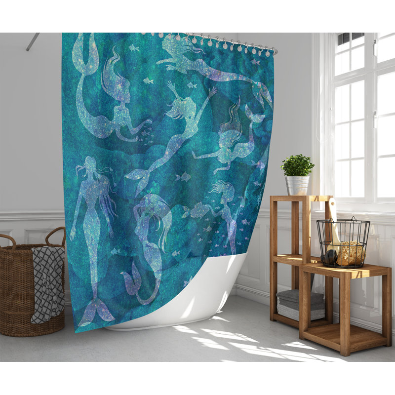 Grati Abstract Shower Curtain, 83" H x 70" W
