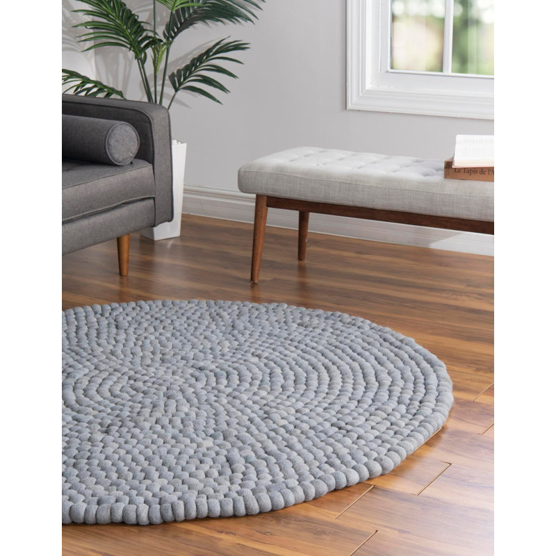 Tapis uni / rayé Rosston, Rond 6 pi 1 po