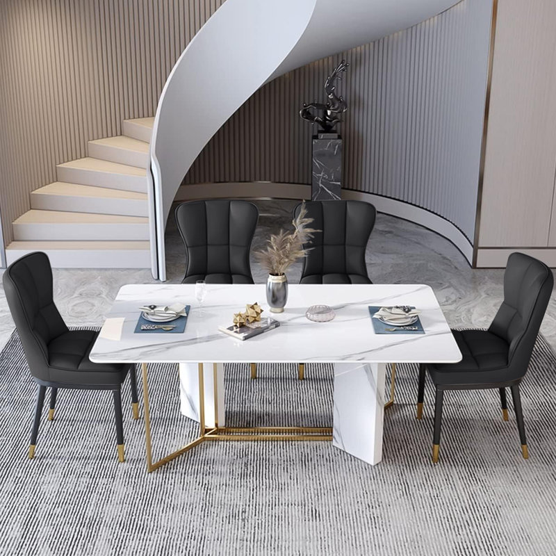 Upholstered Dining Chair, Black
