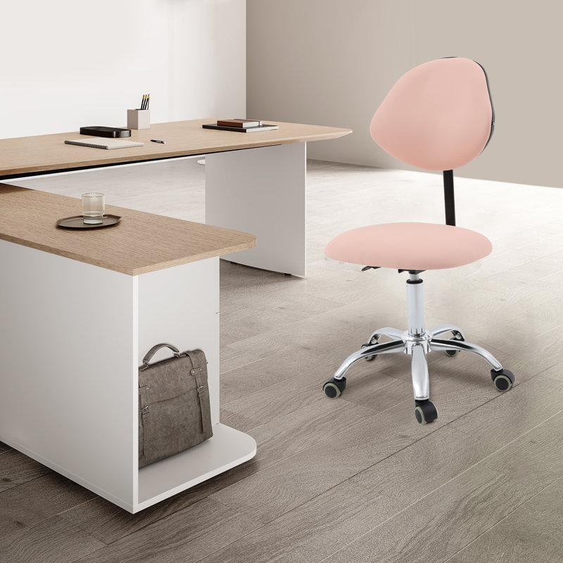 Tabouret de selle réglable avec dossier et roulettes, fauteuil roulant ergonomique pour le salon, le spa, la clinique et le bureau