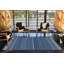 Tapis décoratif moderne à motif géométrique bleu-14821404