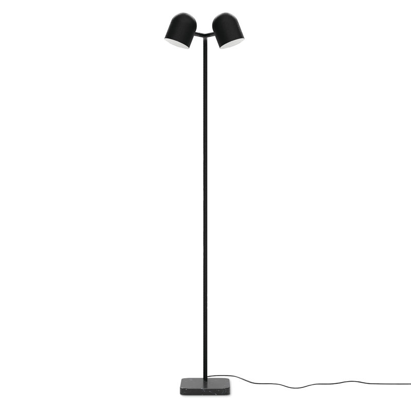 Lampe sur pied tandem, Noir