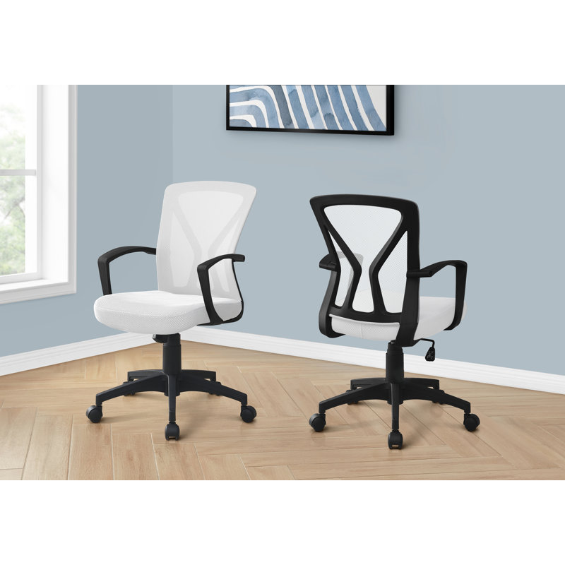 Office Chair, Adjustable Height, Swivel, Ergonomic, Armrests, Computer Desk, Work, Metal, Black, Gray