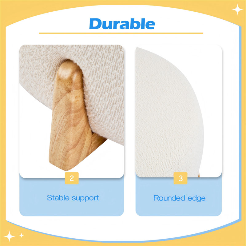 Repose-pieds rond Durish / Multifonction Modish, Blanc