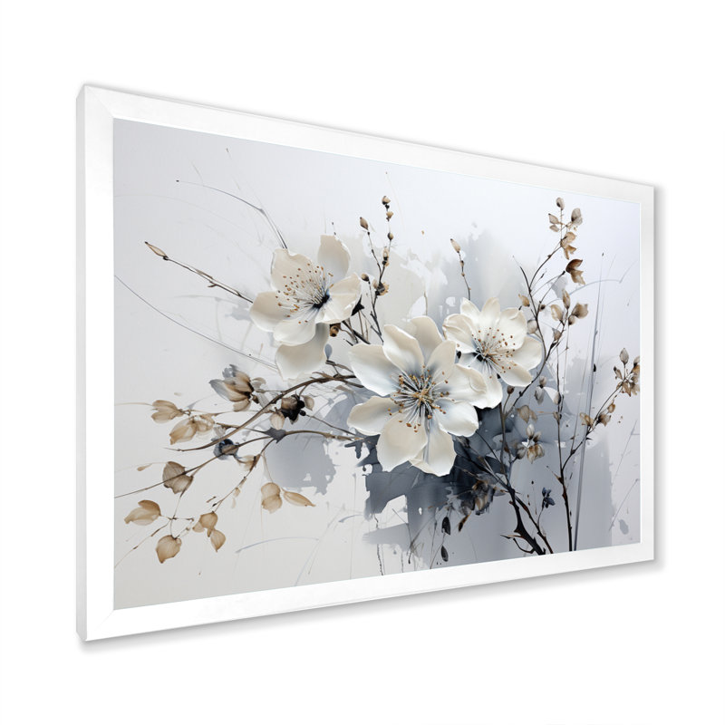 Art asiatique fleurs d'orchidées I - art asiatique, impressions encadrées, Blanc, H 30 po x l 40 po, Cadre photo unique