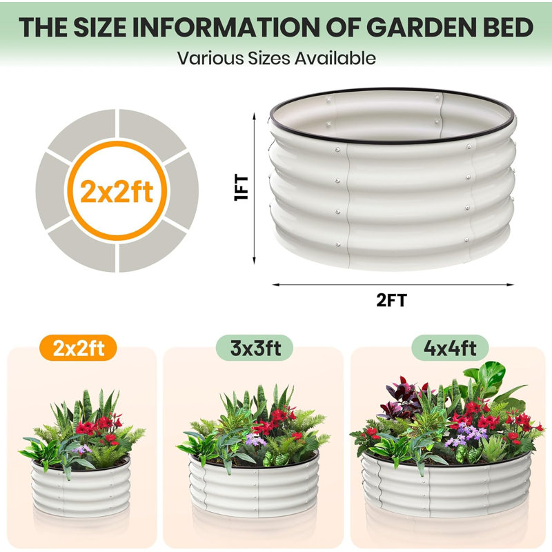 Raised Garden Bed, White