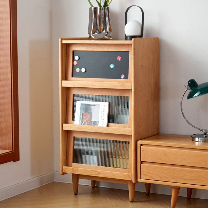Bibliothèque de rangement de style nordique, (3 tablettes) H 43,31 po x l 35,43 po x P 15,75 po