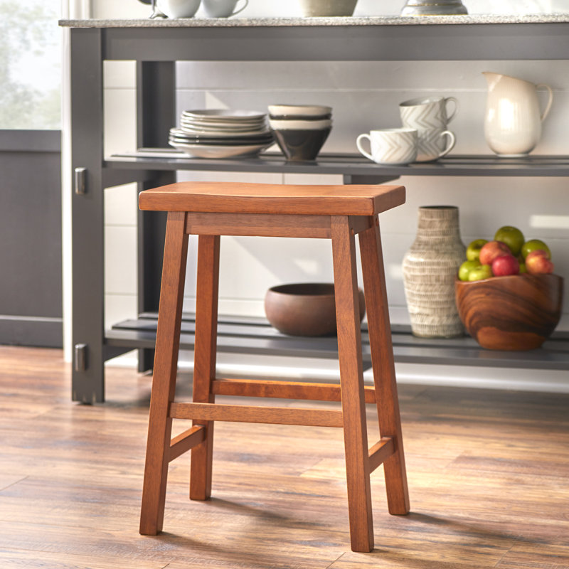Kirkwood Solid Wood Counter Stool, Counter Stool (24" Seat Height), Brown