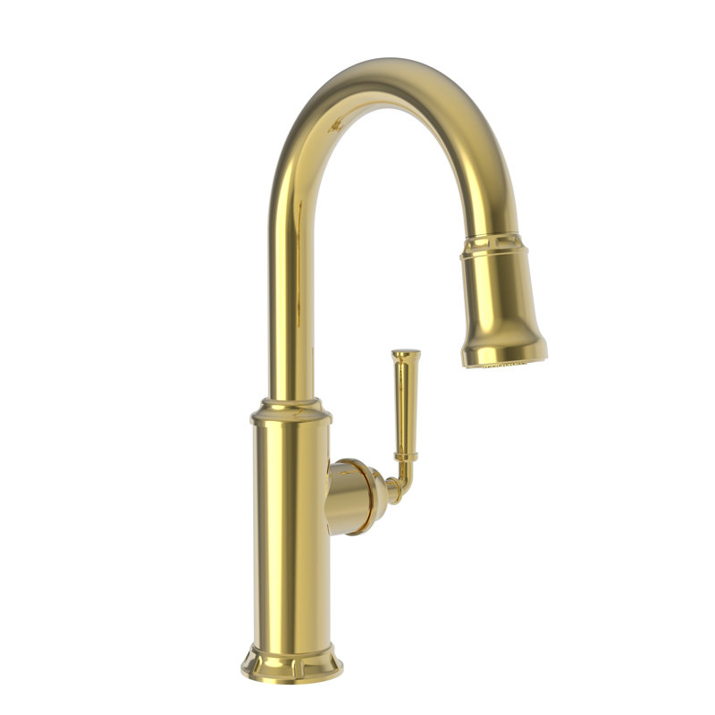 Gavin Single Handle Pull Down Kitchen Faucet, Polished Gold (PVD)