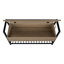 Banc, entrée, couloir, rangement, 42 po rectangulaire, stratifié brun, métal noir, contemporain, moderne-328812257