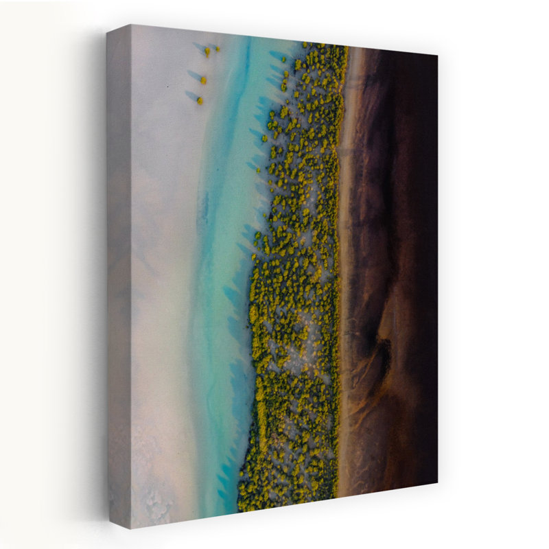 Mangrove Symphony Contemporary Beach, art mural, H 18 po x l 12 po