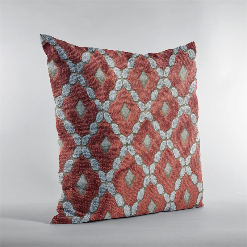 Geometric Linen Outdoor Throw Pillow, 20" x 20", Square