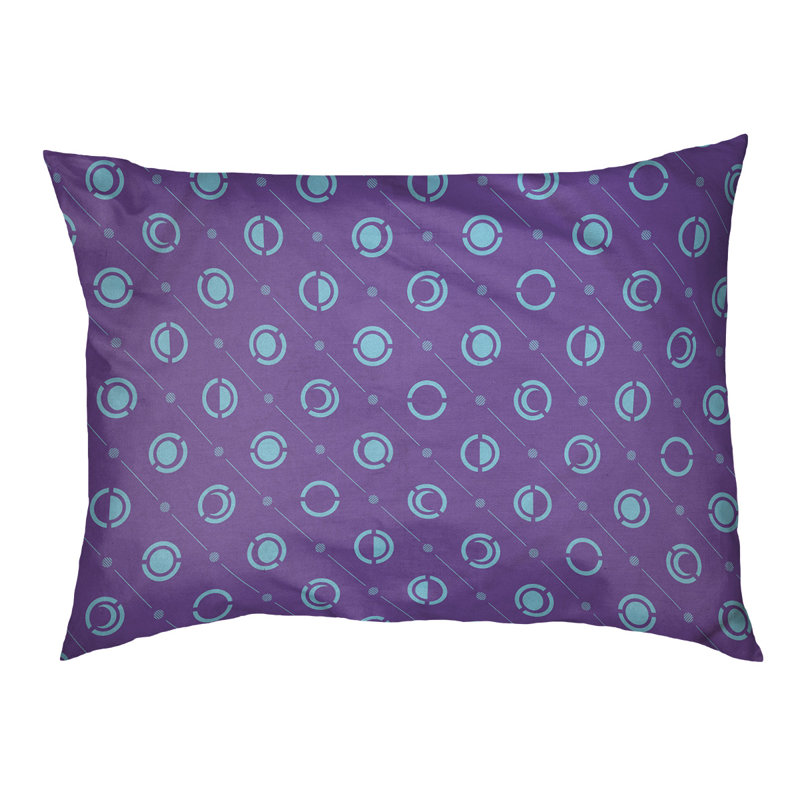 Coussin intérieur pour chien moon phases Chenault, Petit (l 28 po x P 6 po x H 18 po), Mauve / bleu sarcelle