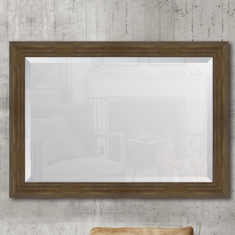 English Wall Mirror, 42" H x 30" W, Walnut
