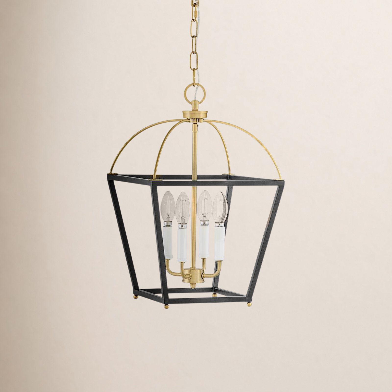 Tate 4-Light Chain-Hung Two-Tone Pendant, 19.25" H x 19.25" W x 12" D