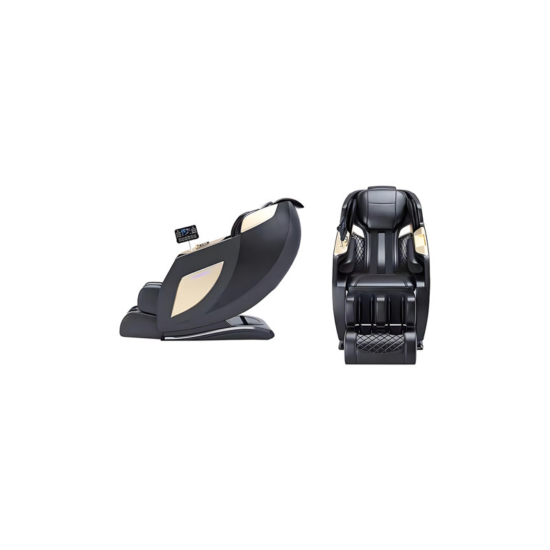 Fauteuil de massage électrique noir multifonctionnel ergonomique
