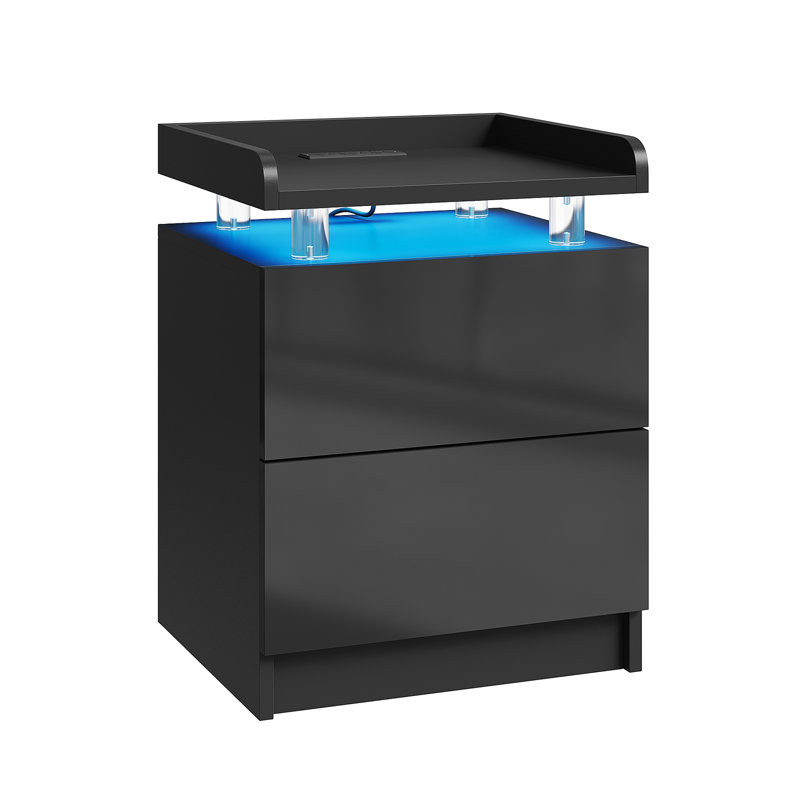 45cm W Acrylic Bedside Table