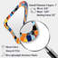 Orange Blue Colour Tiles - Abstract Tile Asymmetrical Shapes - Modern Large Wall Mirror