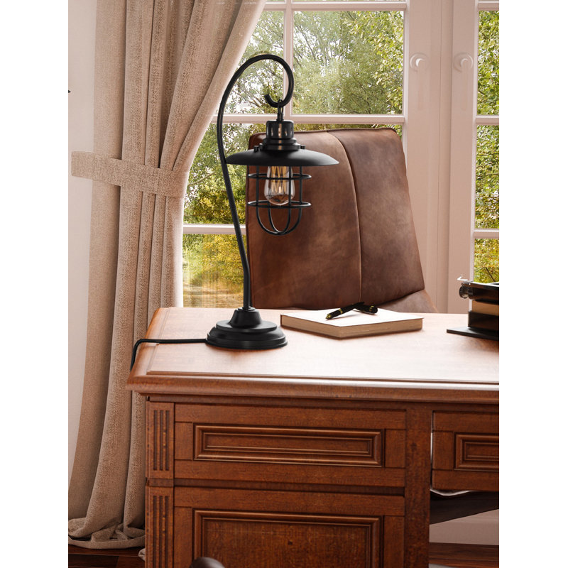 Morganza Metal Arched Lamp, Dark Bronze