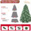 Arbre de Noël artificiel teinté bleu-vert 5 pi, 1194 pointes en PE + PVC, arbre unique avec branches articulées, base en métal stable-1550925835