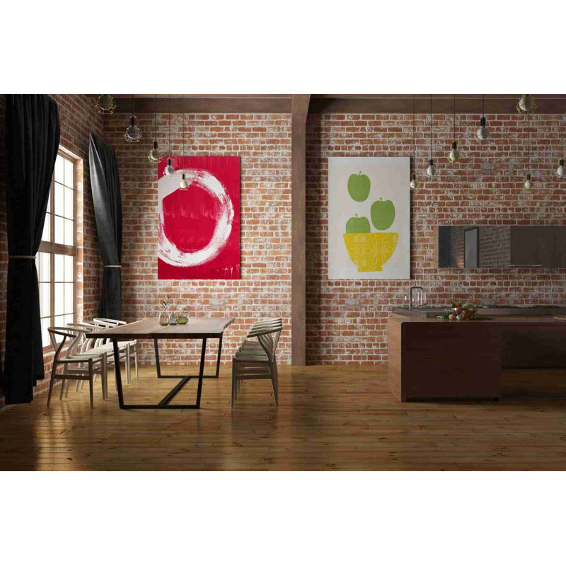 «Bowl of Green Apples» par Linda Woods, art mural sur toile, H 34 po x l 26 po