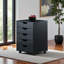 Armoire mobile à 5 tiroirs Sutton avec finition noire, H 26,05 po x l 19,03 po x P 15,85 po-1576706615