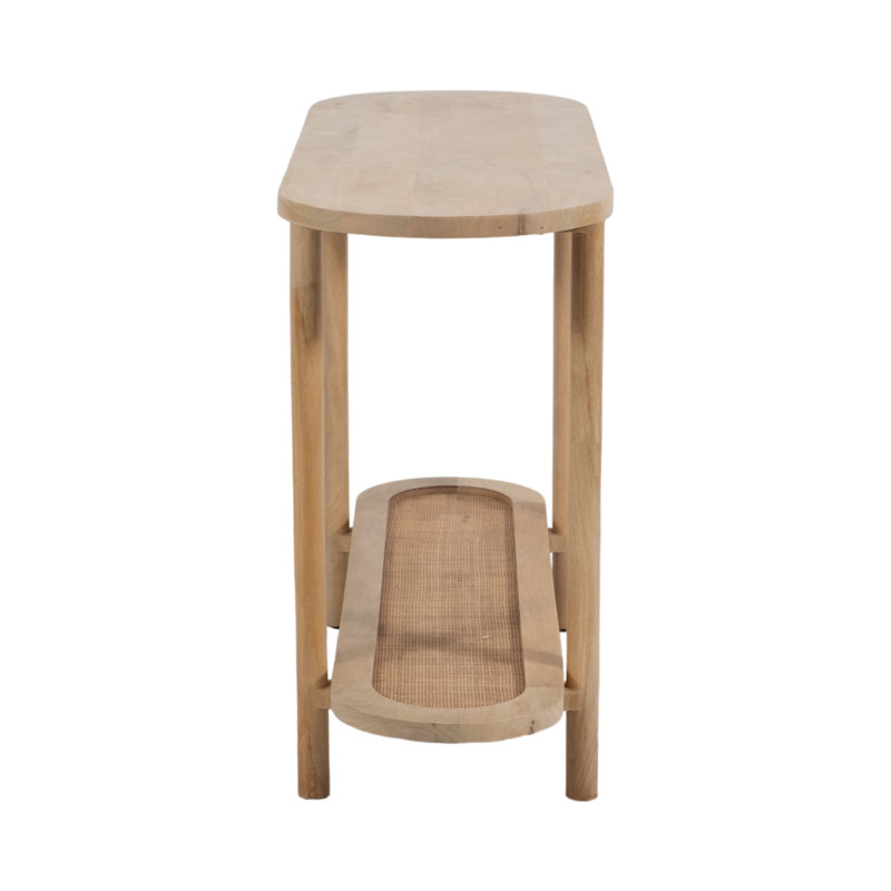 Hedda Rattan & Wood Console 45" Console Table