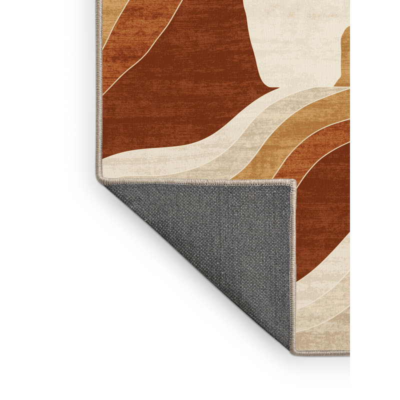 Tapis beige moelleux et moelleux à motif de voûtes Burnham Cabo San Lucas, 2x5