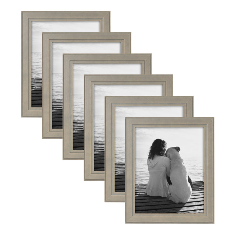 Ensemble de 6 cadres photo Kieva, 8 x 10, Gris
