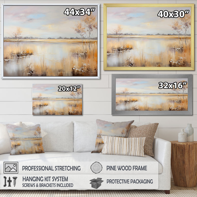 «Prairies Charm», impression sur toile, Cadre simple noir, H 12 po x l 20 po x P 1 po