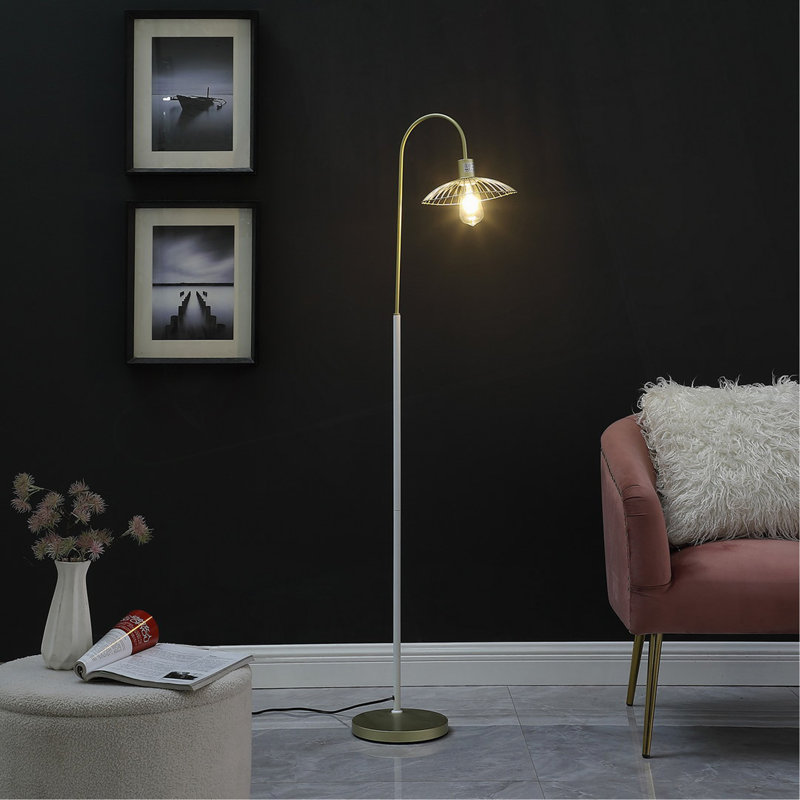 Lampe sur pied en métal 64 po