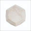 Table d'appoint ronde hexagonale extérieure / intérieure en béton léger avec finition travertin
