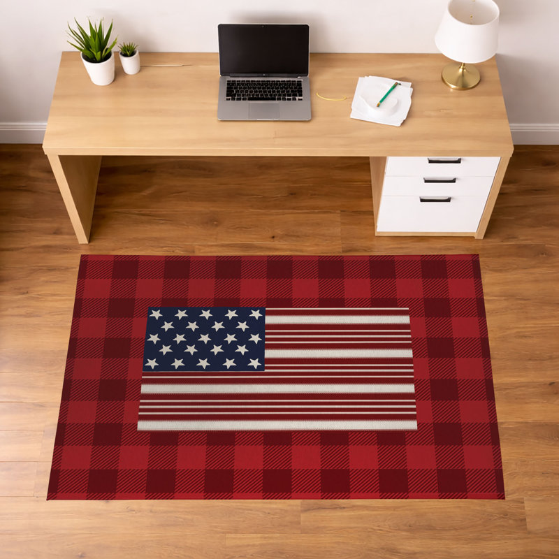 Tapis de sol antidérapant Star, L 36 po x P 60 po, Rouge