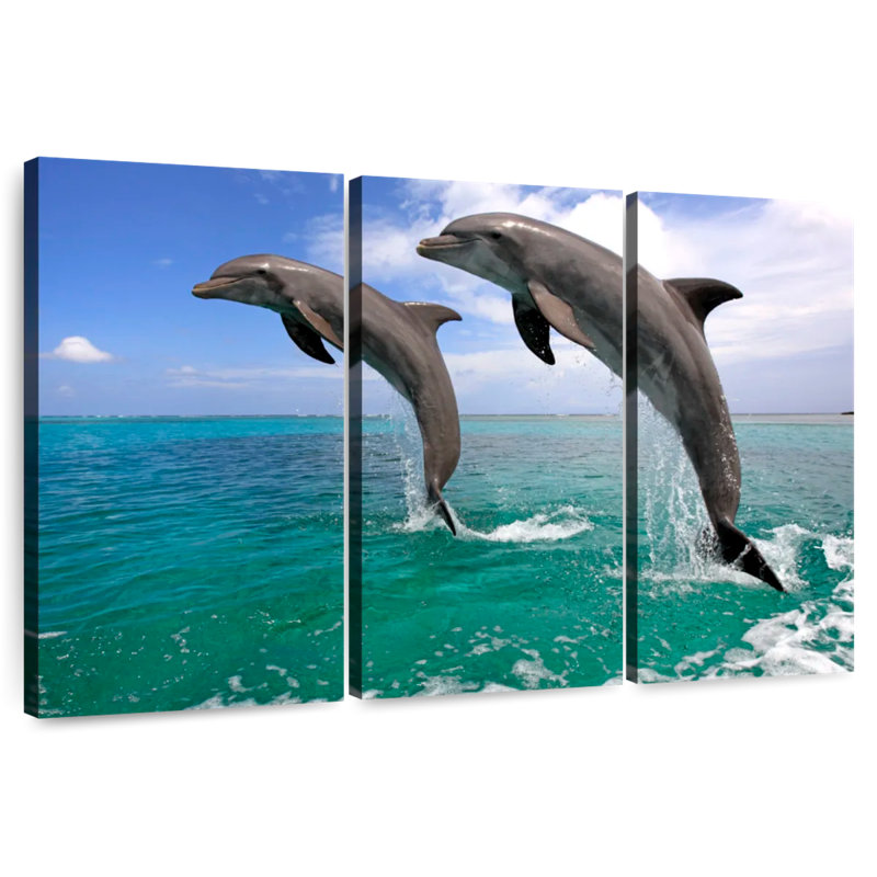 Deux dauphins Brampt, H 36 po x l 57 po
