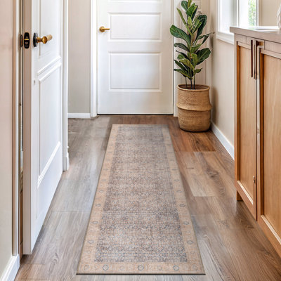 Tapis médaillon bleu délavé Elise