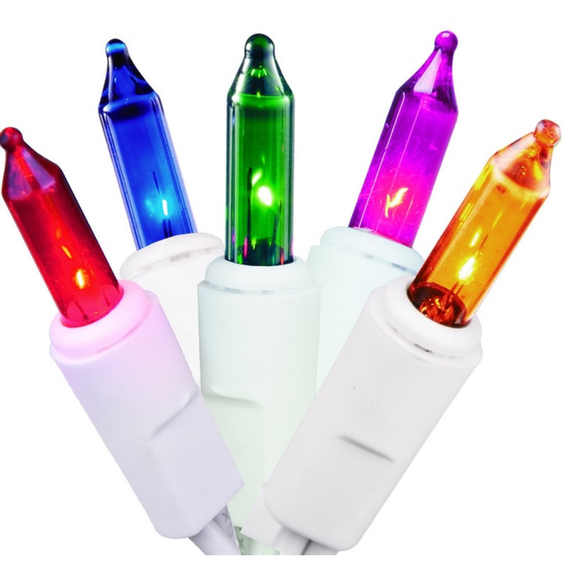 Guirlande de Noël 10 lumières multicolores 10 fils, 50, Multicolore / Blanc, 11'