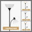 Lampe sur pied avec lampe de lecture, lampe haute 72 po pour 2 têtes, lampes sur pied pour le salon, la chambre à coucher, le coin, le bureau. Sans ampoules