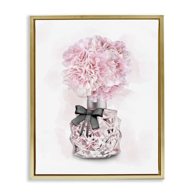 «Pink Flower Perfume Glam Fashion Design», art mural sur toile par Ziwei Li
