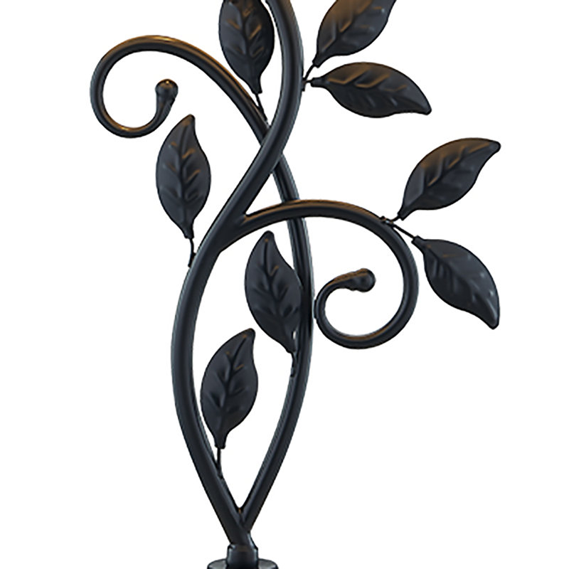  Lampe de table à motif de feuille unique en métal 27 "avec éclairage à 3 voies à intensité variable et abat-jour blanc Grinstead
