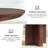 47" Round Dining Table For 4-6, Cross Pedestal Thickened Base, Kitchen Table For Kitchen Living Room-923668683
