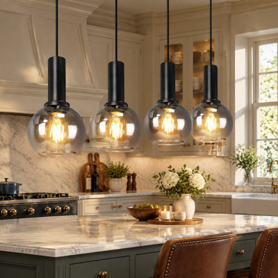 Modern Black Kitchen Island Pendant