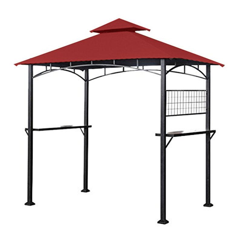 Toile de rechange pour pavillon de jardin avec barbecue, Cinabre, Tissu Riplock 350