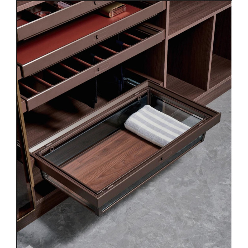 Sliding Glass Basket for Wardrobe
