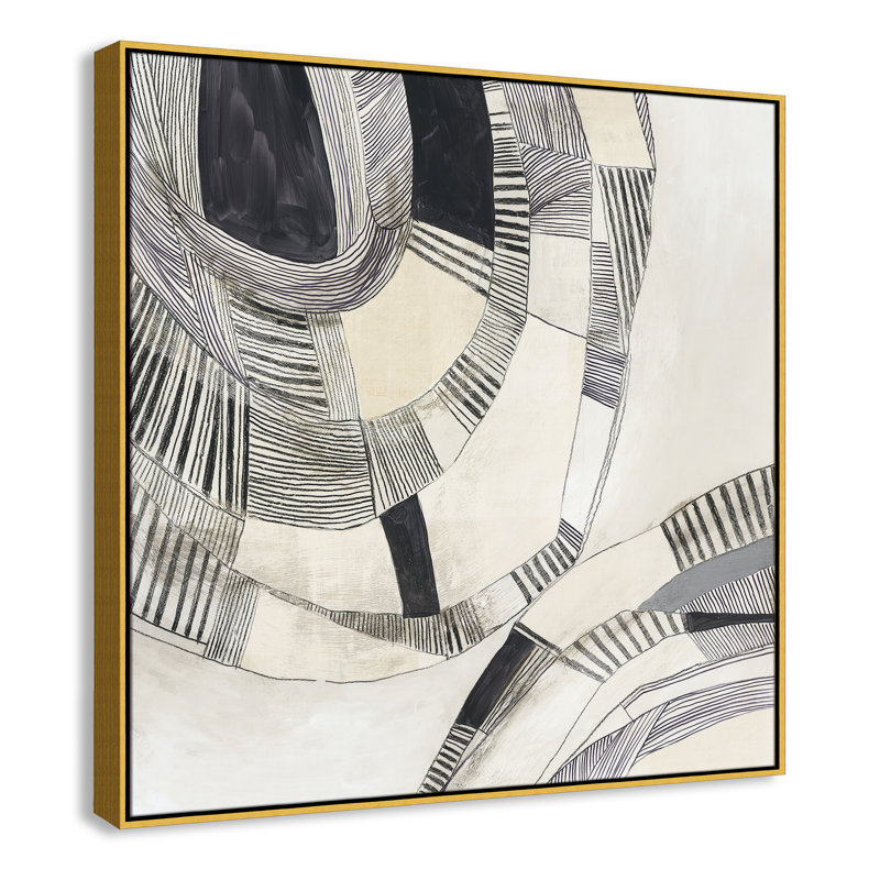 Shadowed Symmetry Print by Casa Fine Arts, Gold Floater Framed, No Mat, 41.5" H x 41.5" W  x 2" D