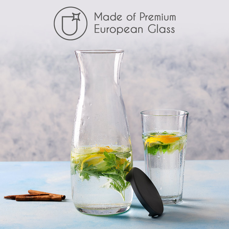 Glass Carafe with Lid Ebern Designs