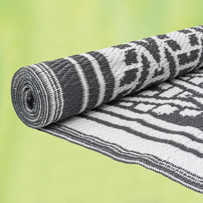 Geometric Flatweave Indoor / Outdoor Area Rug, Rectangle 120 x 170 cm