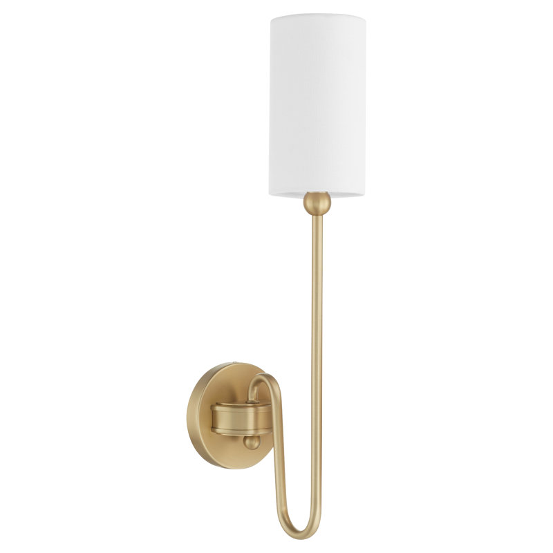 CHARLOTTE 1 Light Wall Mount, Aged Brass