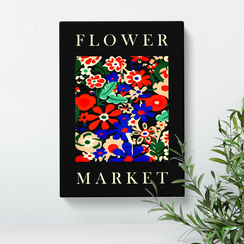 XMKTMKT-134 Black Collection Flower Market Exhibition No.6 - Wrapped Canvas Print