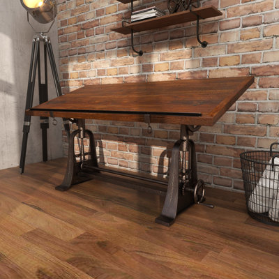 Reale Solid Wood Top Drafting Table